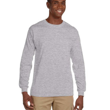 G241 Gildan Adult Ultra Cotton® Long-Sleeve Pocket T-Shirt