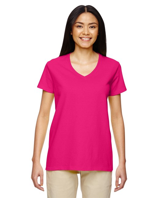 G500VL Gildan Ladies' Heavy Cotton™ V-Neck T-Shirt