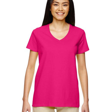 G500VL Gildan Ladies' Heavy Cotton™ V-Neck T-Shirt