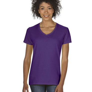 G500VL Gildan Ladies' Heavy Cotton™ V-Neck T-Shirt