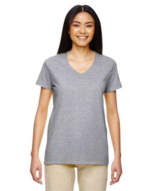 G500VL Gildan Ladies' Heavy Cotton™ V-Neck T-Shirt