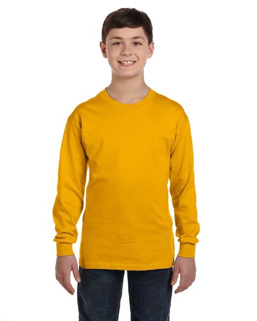 G540B Gildan Youth Heavy Cotton™ Long-Sleeve T-Shirt