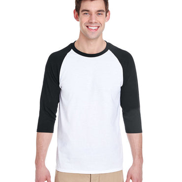 G570 Gildan Adult Heavy Cotton™ 3/4-Raglan Sleeve T-Shirt