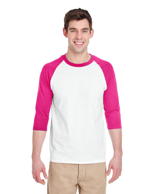 G570 Gildan Adult Heavy Cotton™ 3/4-Raglan Sleeve T-Shirt