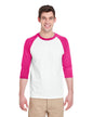 G570 Gildan Adult Heavy Cotton™ 3/4-Raglan Sleeve T-Shirt