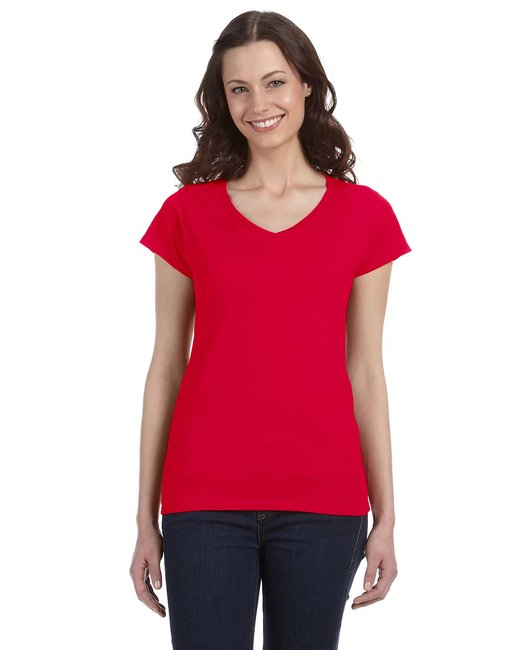 G64VL Gildan Ladies' SoftStyle® Fitted V-Neck T-Shirt