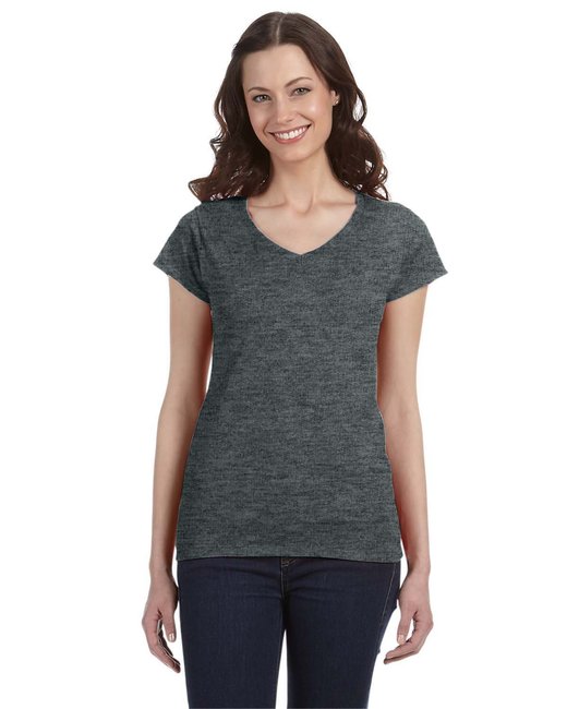 G64VL Gildan Ladies' SoftStyle® Fitted V-Neck T-Shirt