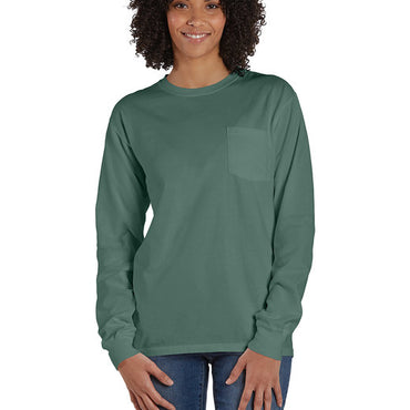 GDH250 ComfortWash by Hanes Unisex Garment-Dyed Long-Sleeve T-Shirt with Pocket