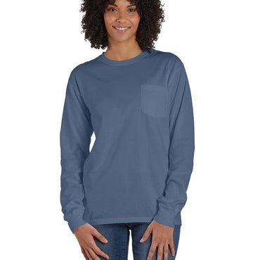 GDH250 ComfortWash by Hanes Unisex Garment-Dyed Long-Sleeve T-Shirt with Pocket