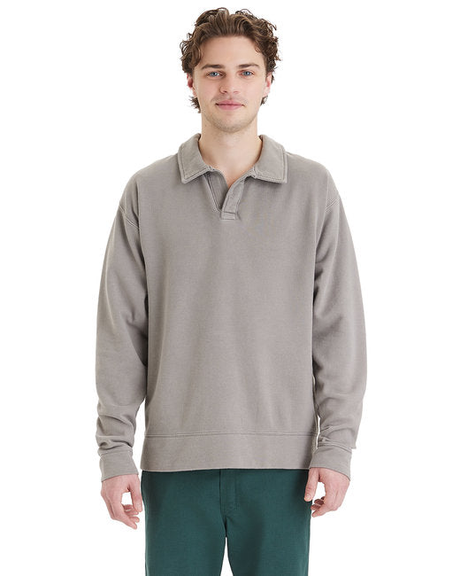 GDH490 ComfortWash by Hanes Unisex Garment Dye Polo Collar Sweatshirt