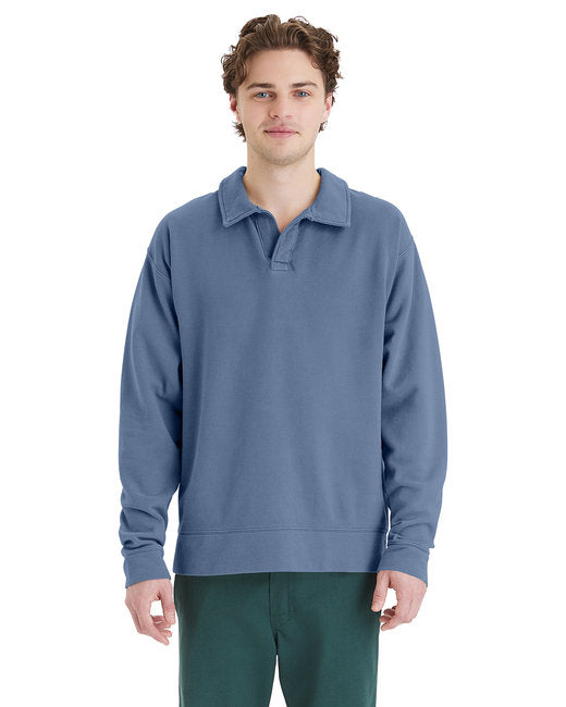 GDH490 ComfortWash by Hanes Unisex Garment Dye Polo Collar Sweatshirt