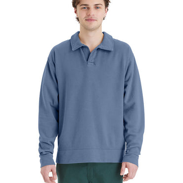 GDH490 ComfortWash by Hanes Unisex Garment Dye Polo Collar Sweatshirt