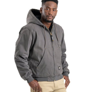 HJ375T Berne Men's Tall Highland Washed Cotton Duck Hooded Jacket