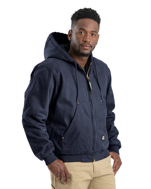 HJ375T Berne Men's Tall Highland Washed Cotton Duck Hooded Jacket