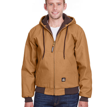 HJ51T Berne Men's Tall Highland Washed Cotton Duck Hooded Jacket