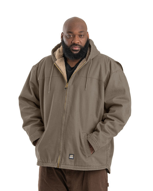 HJ626 Berne Men's Heartland Washed Duck Hooded Work Coat