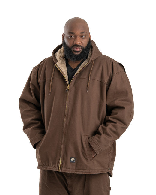 HJ626 Berne Men's Heartland Washed Duck Hooded Work Coat