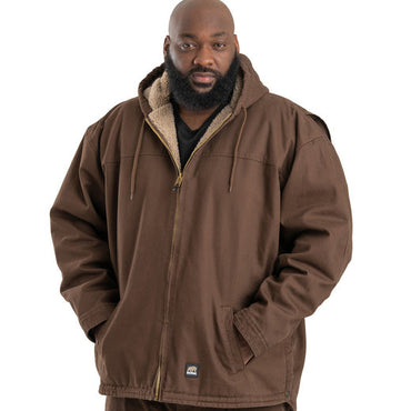 HJ626 Berne Men's Heartland Washed Duck Hooded Work Coat