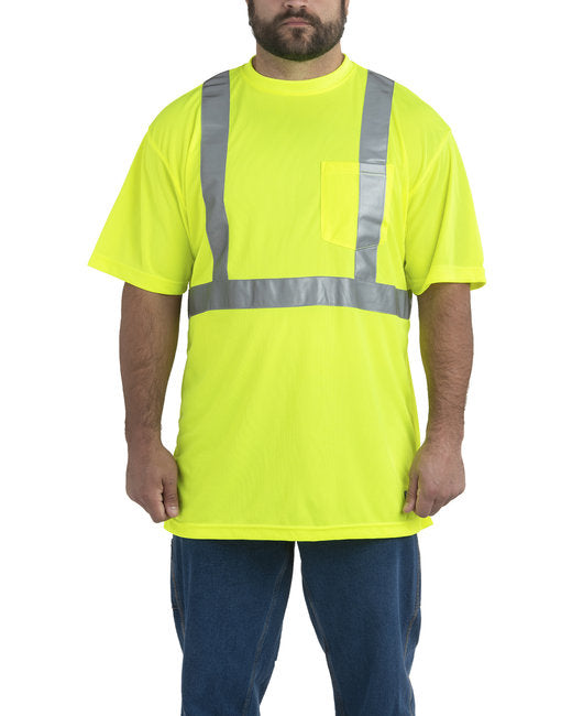 HVK012 Berne Men's Hi-Vis Class 2 Performance Pocket T-Shirt