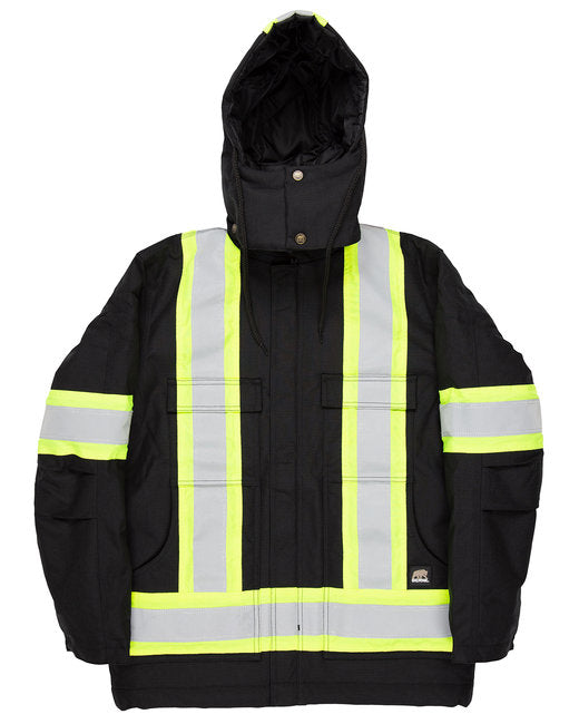 HVNCH03 Berne Men's Safety Striped Arctic Insulated Chore Coat