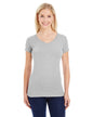 JA8136 J America Ladies' Glitter V-Neck T-Shirt