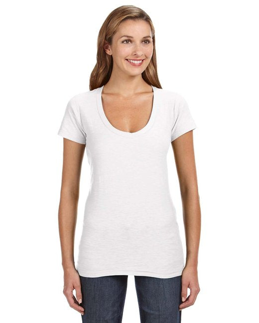 JA8169 J America Ladies' V-Neck Slub T-Shirt