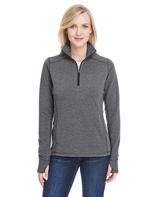 JA8433 J America Ladies' Omega Stretch Quarter-Zip