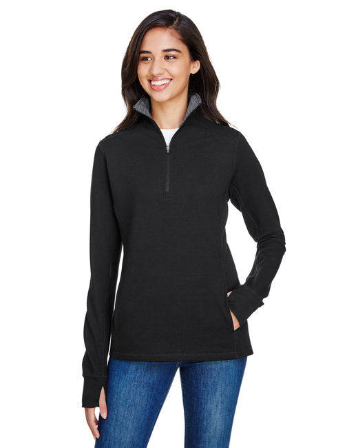 JA8433 J America Ladies' Omega Stretch Quarter-Zip