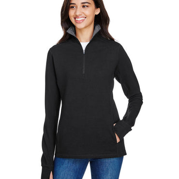 JA8433 J America Ladies' Omega Stretch Quarter-Zip