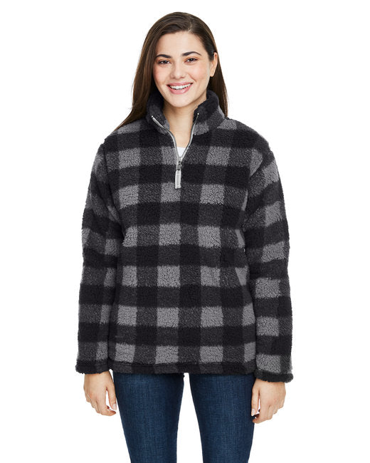 JA8451 J America Ladies' Epic Sherpa 1/4 Zip