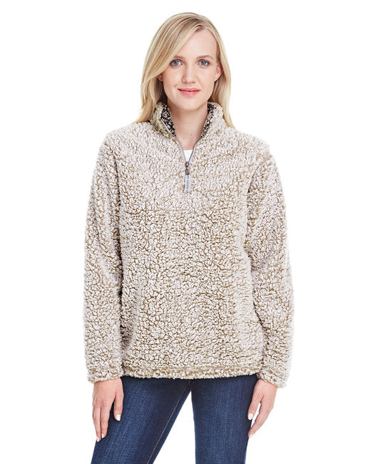 JA8451 J America Ladies' Epic Sherpa 1/4 Zip