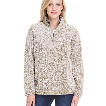 JA8451 J America Ladies' Epic Sherpa 1/4 Zip