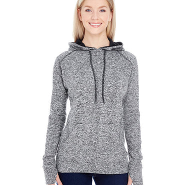 JA8616 J America Ladies' Cosmic Contrast Fleece Hooded Sweatshirt