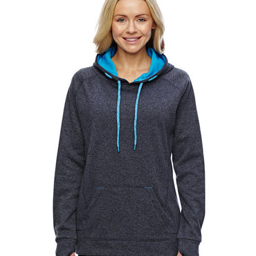 JA8616 J America Ladies' Cosmic Contrast Fleece Hooded Sweatshirt