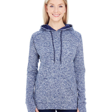 JA8616 J America Ladies' Cosmic Contrast Fleece Hooded Sweatshirt