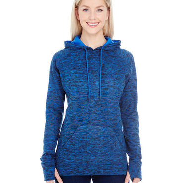 JA8616 J America Ladies' Cosmic Contrast Fleece Hooded Sweatshirt