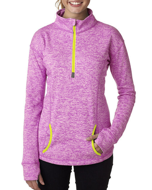 JA8617 J America Ladies' Cosmic Fleece Quarter-Zip