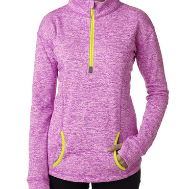 JA8617 J America Ladies' Cosmic Fleece Quarter-Zip