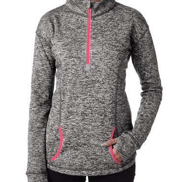 JA8617 J America Ladies' Cosmic Fleece Quarter-Zip