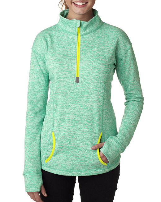 JA8617 J America Ladies' Cosmic Fleece Quarter-Zip