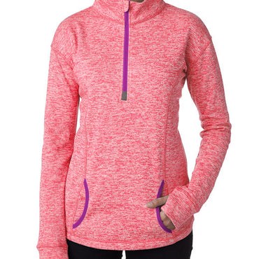 JA8617 J America Ladies' Cosmic Fleece Quarter-Zip