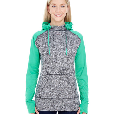 JA8618 J America Ladies' Colorblock Cosmic Hooded Sweatshirt