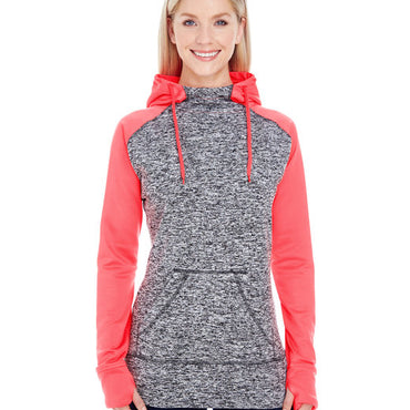 JA8618 J America Ladies' Colorblock Cosmic Hooded Sweatshirt