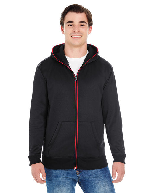 JA8668 J America Adult Glow Full-Zip Hood