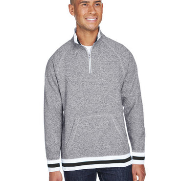 JA8703 J America Adult Peppered Fleece Quarter-Zip