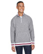 JA8703 J America Adult Peppered Fleece Quarter-Zip