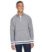 JA8703 J America Adult Peppered Fleece Quarter-Zip