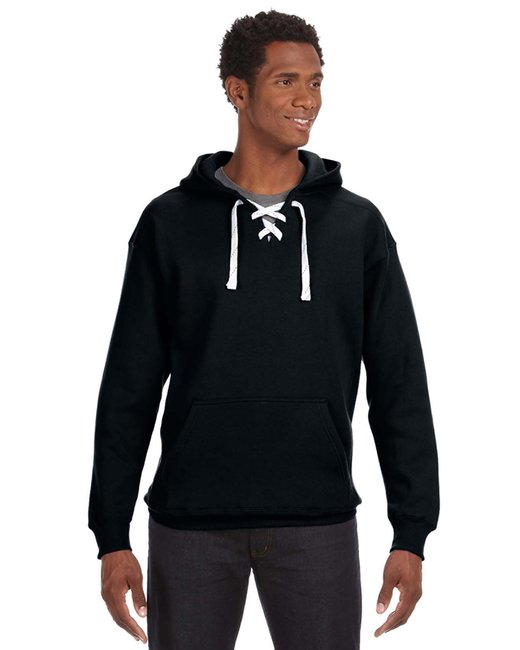 JA8830 J America Adult Sport Lace Hooded Sweatshirt