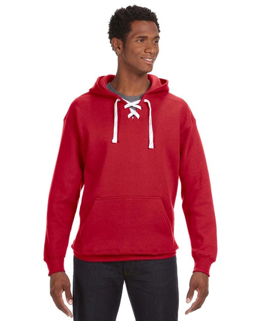 JA8830 J America Adult Sport Lace Hooded Sweatshirt