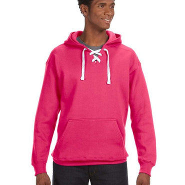 JA8830 J America Adult Sport Lace Hooded Sweatshirt